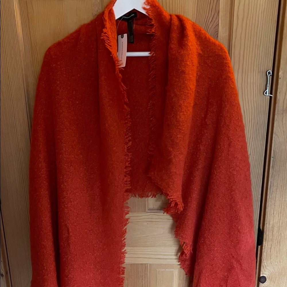 Anthropologie New with tags burnt orange/red colored shawl scarf
